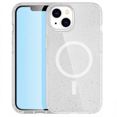 imoshion Coque Pailletée avec MagSafe Apple iPhone 14 - Paillettes Transparent