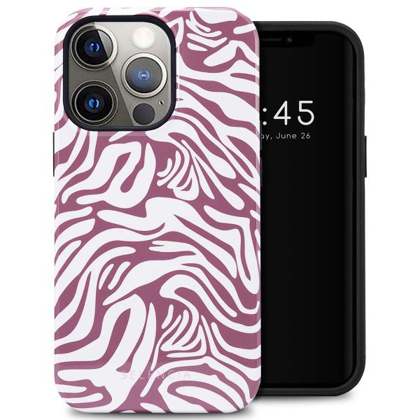 Selencia Coque arrière Vivid Tough iPhone 13 Pro - Trippy Swirl Dark Rose