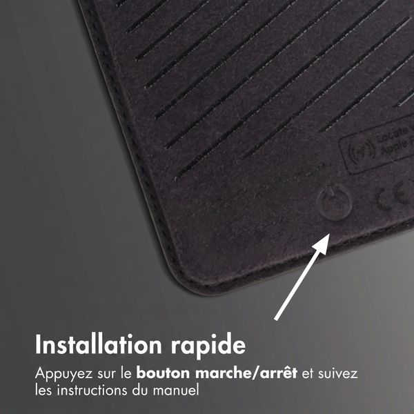 Accezz Portefeuille en cuir magnétique avec support - Compatible avec Apple Find My - Onyx Black