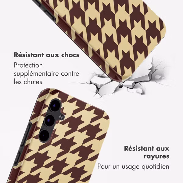 Selencia Coque arrière Vivid Samsung Galaxy S25 FE - Pied-de-Poule