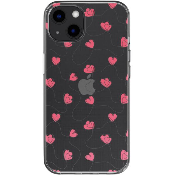 imoshion Coque design pour iPhone 13 - Dusty Rose Connected Hearts