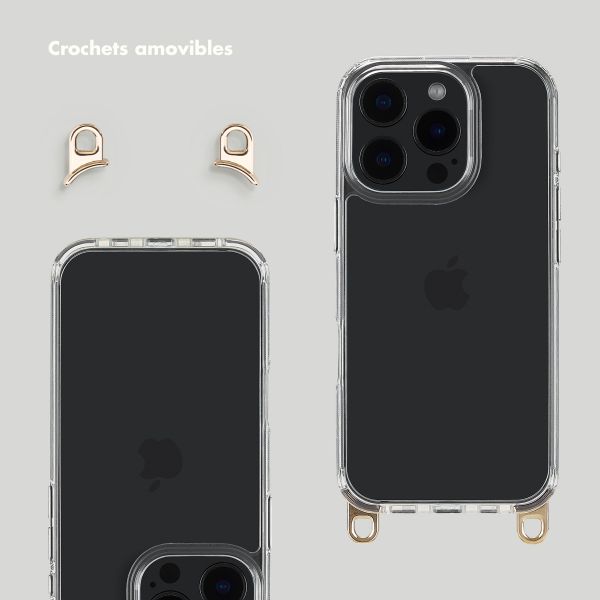 Selencia Coque arrière avec crochets amovibles Apple iPhone 16 Pro - Transparent