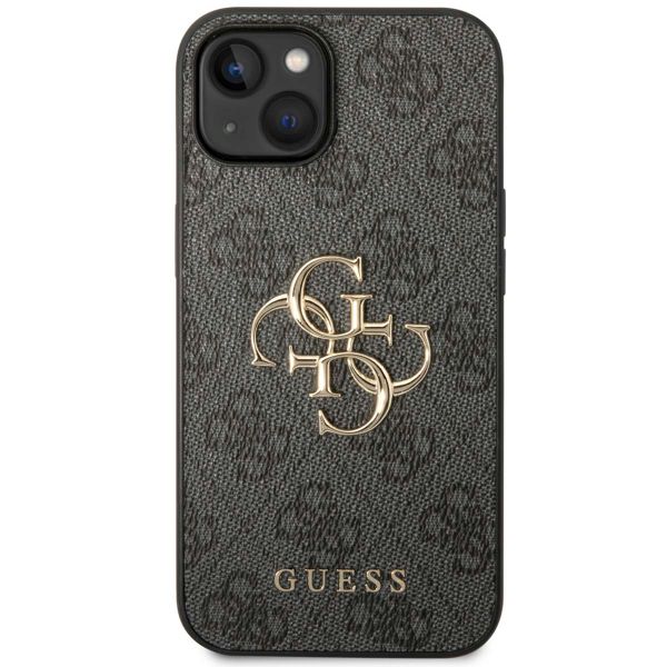 Guess Coque 4G Metal Logo Backcover iPhone 15 - Gris