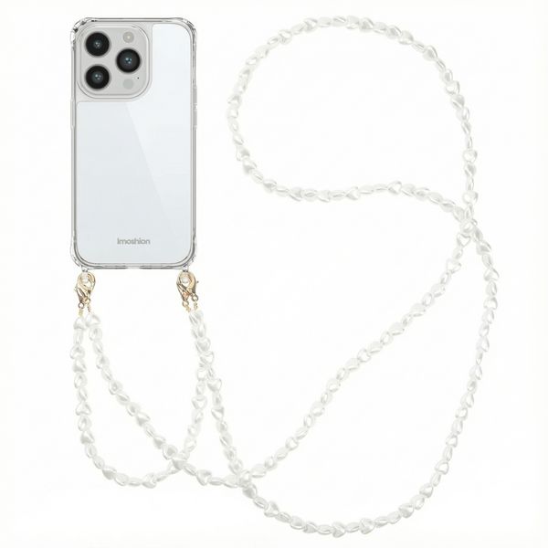 imoshion Coque avec dragonne + bracelet Apple iPhone 14 Pro Max - Perles Cœurs