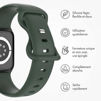 imoshion Bracelet en silicone⁺ Apple Watch Series 1 t/m 9 / SE (38/40/41 mm) | Series 10 / 11 (42 mm) - Taille S/M - Olive