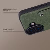 Selencia Coque Riva avec porte-cartes Apple iPhone 16 - Sage Green
