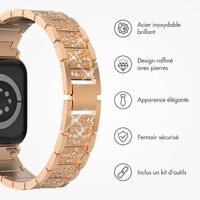 Selencia Bracelet à maillons scintillants Apple Watch Series 1 á 9 / SE (38/40/41 mm) | Series 10 (42 mm) - Or rose