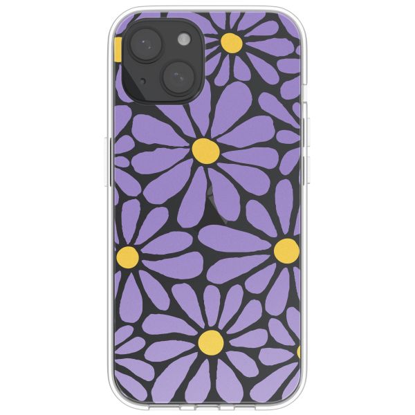 imoshion Coque design pour iPhone 15 - Tropical Violet Flowers Connect