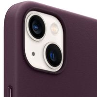 Apple Coque Leather MagSafe Apple iPhone 13 Mini - Dark Cherry