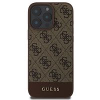 Guess Coque arrière Bottom Stripe 4G iPhone 16 Pro - Brun