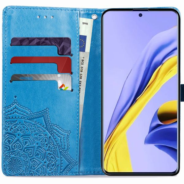 Etui de téléphone portefeuille Mandala Samsung Galaxy A51