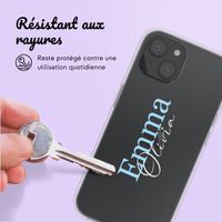 Coque personnalisée avec un nom iPhone 15 - Transparent