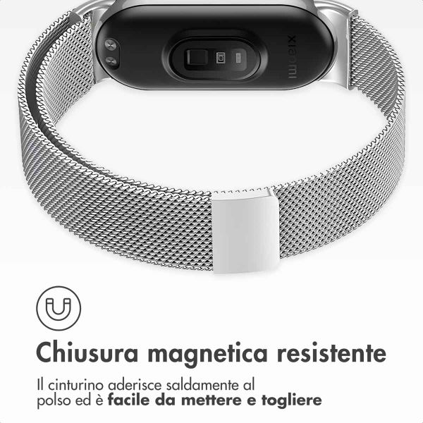 imoshion Bracelet magnétique milanais Xiaomi Smart Band 8 / 9 - Argent