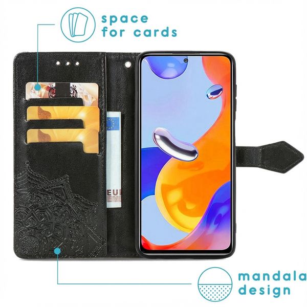 imoshion Etui de télephone Mandala Xiaomi Redmi Note 11 Pro - Noir