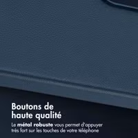 Accezz Coque arrière en cuir avec MagSafe Samsung Galaxy A36 / A56 - Nightfall Blue