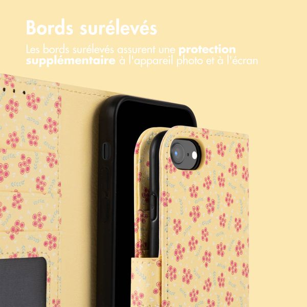 imoshion Étui de télephone portefeuille Design Apple iPhone 16e - Sunny Yellow Petite Flowers