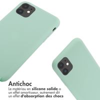imoshion Coque en silicone avec cordon Apple iPhone 11 - Vert menthe