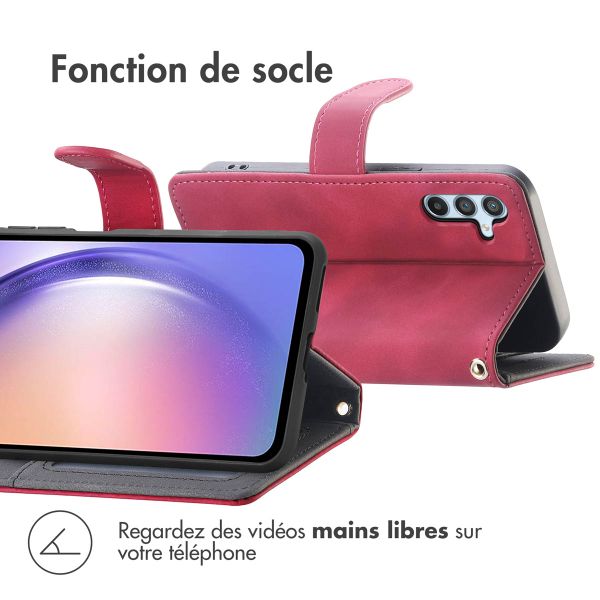 imoshion Etui de téléphone portefeuille avec cordon Samsung Galaxy A56 - Rouge