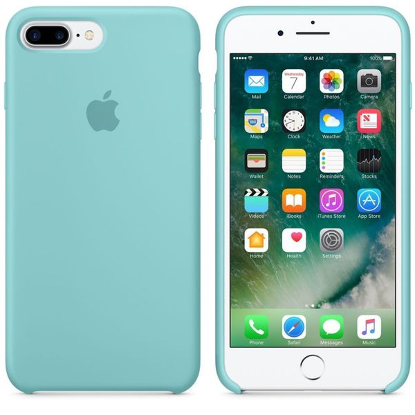 Apple Coque en silicone Apple iPhone 8 Plus / 7 Plus - Sea Blue