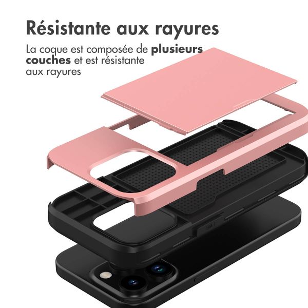 imoshion Coque arrière avec porte-cartes Apple iPhone 15 Pro - Rose Doré