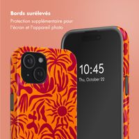 Selencia Coque arrière Vivid avec MagSafe Apple iPhone 15 - Tropical Vibes Apricot