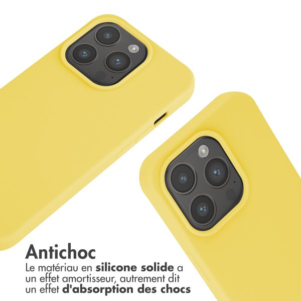 imoshion ﻿Coque en silicone avec cordon iPhone 15 Pro - Jaune