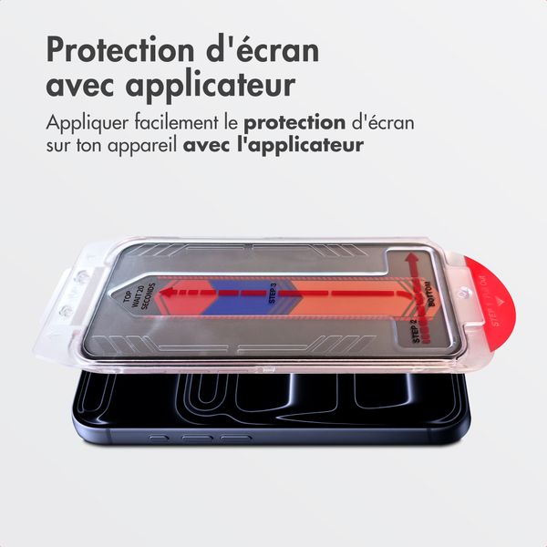 Accezz Protection d’écran en verre trempé avec filtre de confidentialité + Applicateur Apple iPhone 17 Pro
