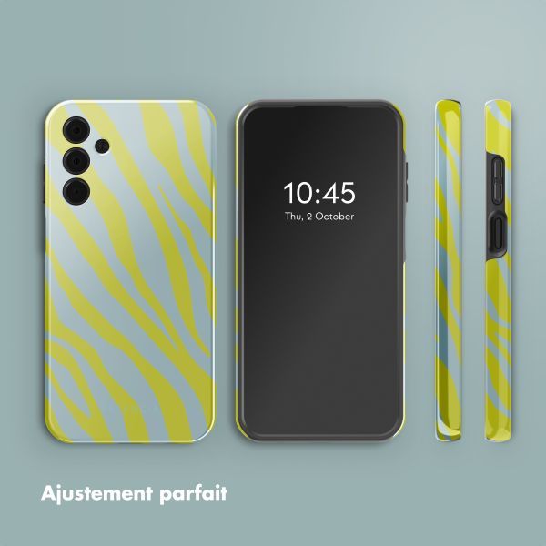 Selencia Coque arrière Vivid Samsung Galaxy A15 (5G) - Zebra Winter Sky Titanium Yellow