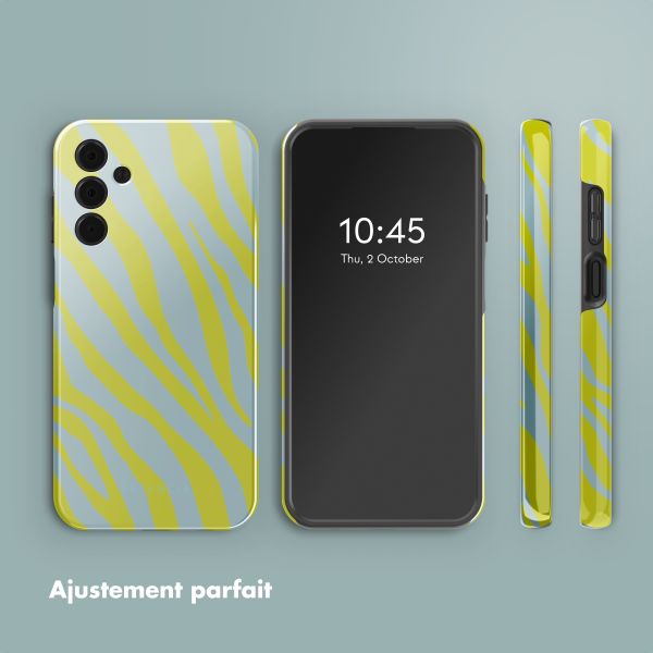 Selencia Coque arrière Vivid Tough Samsung Galaxy A15 (5G/4G) - Zebra Winter Sky Titanium Yellow