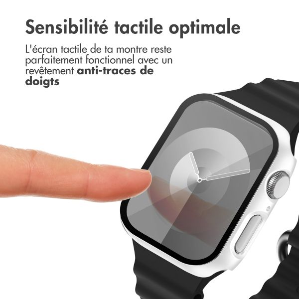 imoshion Coque rigide à couverture complète pour Apple Watch Series 7 / 8 / 9 - 45 mm - Blanc