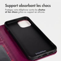 imoshion Étui de télephone portefeuille Design Apple iPhone 14 - Crush Check Coral Dust