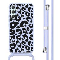 imoshion Coque design en silicone avec cordon Samsung Galaxy A34 (5G) - Animal Lila