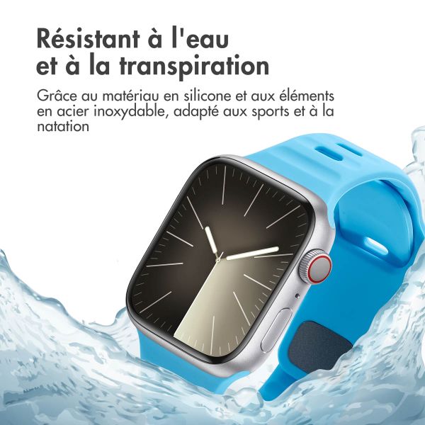 imoshion Bracelet en silicone Active Sport Apple Watch Series 1-9 / SE (38/40/41 mm) | Series 10 (42 mm) - Bleu