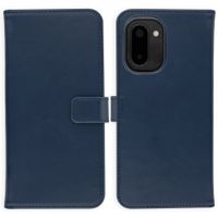 Selencia Étui portefeuille en cuir véritable OnePlus 15R - Bleu foncé