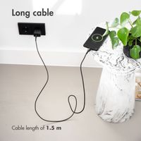 imoshion Chargeur Mural avec câble USB-C vers USB-C - Chargeur - Textile tissé - 20 Watt - 1,5 mètres - Noir