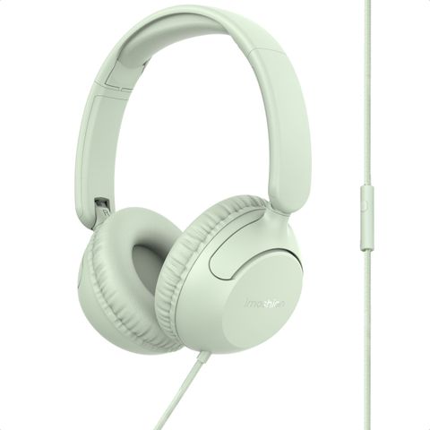 imoshion Casque filaires pour enfants - Câble AUX - Limiteur de décibels - Mint Green