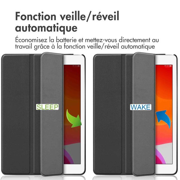 imoshion Coque tablette Trifold Apple iPad 9 (2021) 10.2 pouces / iPad 8 (2020) 10.2 pouces / iPad 7 (2019) 10.2 pouces - Noir