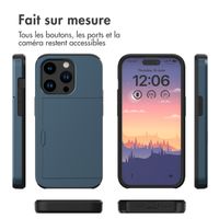 imoshion Coque arrière avec porte-cartes iPhone 15 Pro - Bleu foncé