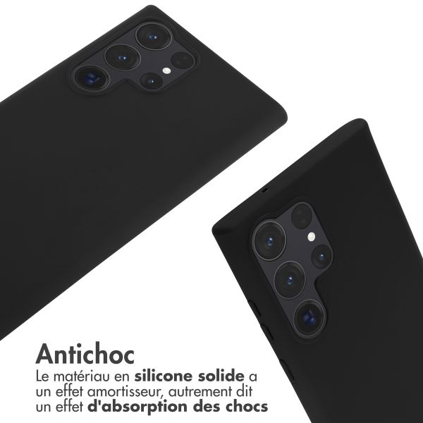 imoshion ﻿Coque en silicone avec cordon Samsung Galaxy S23 Ultra - Noir