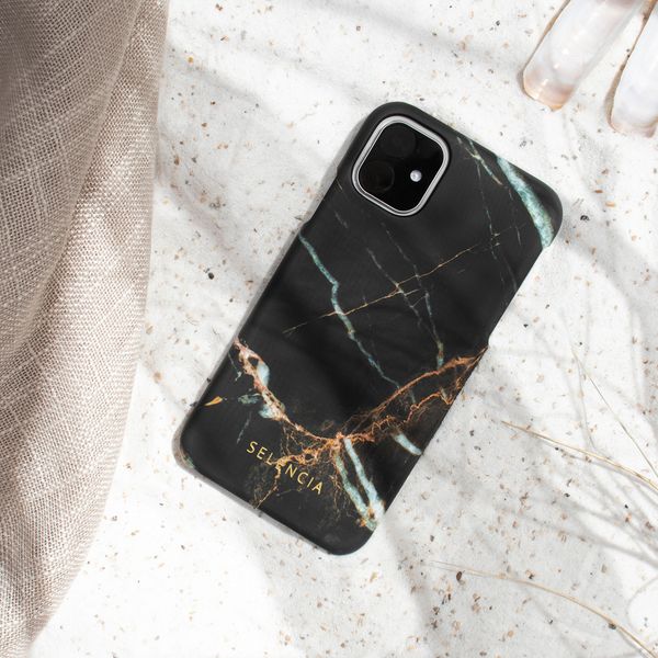 Selencia Coque Maya Fashion iPhone 11 - Marble Black