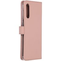 Selencia Étui portefeuille en cuir véritable Samsung Galaxy A50 / A30s - Dusty Pink