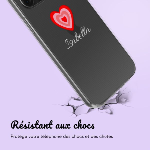 Coque personnalisée avec un cœur iPhone 12 (Pro) - Transparent