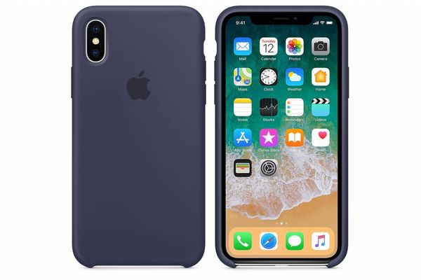 Apple Coque en silicone Apple iPhone X - Midnight Blue