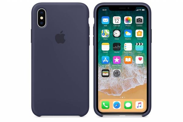 Apple Coque en silicone iPhone X - Midnight Blue