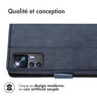 imoshion Étui de téléphone portefeuille Luxe Xiaomi 12T (Pro) - Bleu foncé