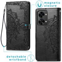 imoshion Etui de téléphone portefeuille Mandala OnePlus Nord 2T - Noir