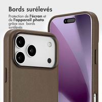 Accezz Étui de télephone portefeuille en cuir 2-en-1 avec MagSafe Apple iPhone 17 Pro Max - Marron café