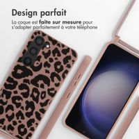 imoshion Coque design en silicone avec cordon Samsung Galaxy S23 - Animal Pink