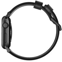 Nomad Bracelet en cuir moderne Apple Watch Series 1 á 10 / SE / Ultra (2) (44/45/46/49 mm) - Noir/Noir