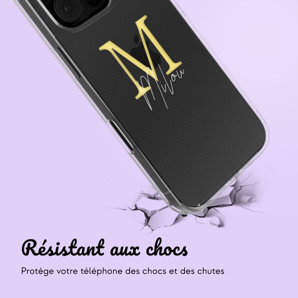 Coque personnalisée avec une lettre iPhone 16 Pro - Transparent